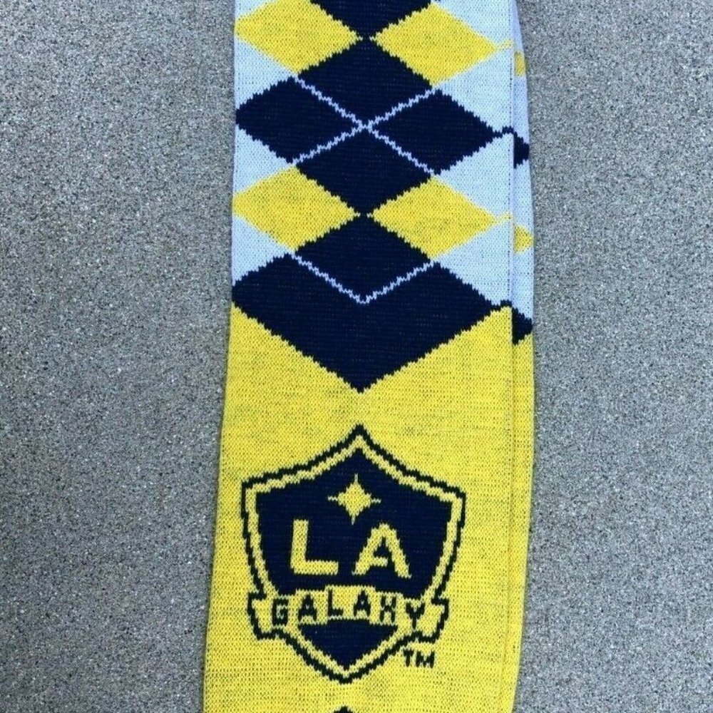 LA GALAXY MLS Soccer Los Angeles Argon Fringe Tassel Neck Scarf​​​​​​​